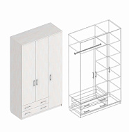 Шкаф «Универсал» 3х-ств. с 2 ящиками в Великом Новгороде - картинка