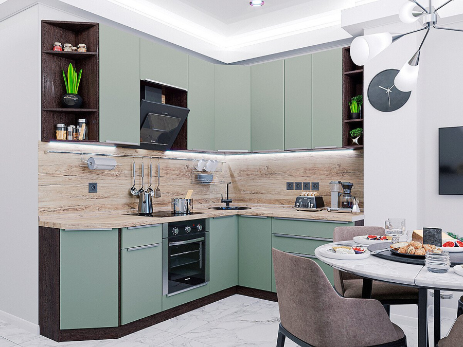 Кухня Фьюжн-04 в Великом Новгороде - фото Кухня Фьюжн-04 в Великом Новгороде - картинка