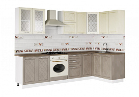 Кухня угловая "Виола Нео" 2,9х1,4 м (прованс) в Великом Новгороде - картинка