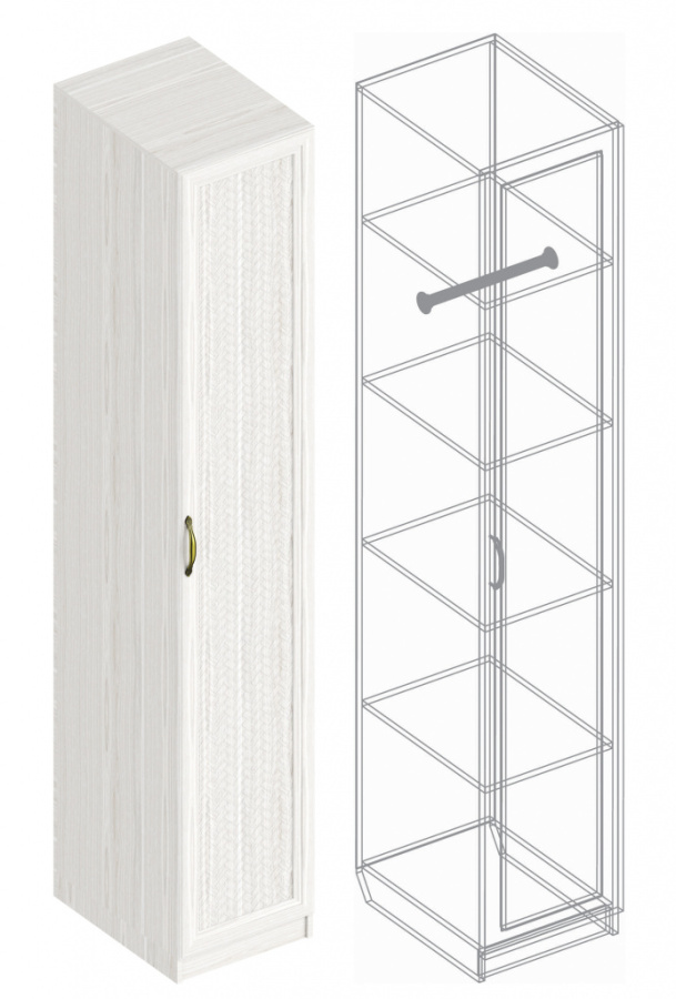 Шкаф-пенал «Александрия» ГА-02 1-ств в Великом Новгороде - фото Шкаф-пенал «Александрия» ГА-02 1-ств в Великом Новгороде - картинка