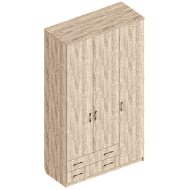 Шкаф трехдверный с 2 ящиками (универсал) в Великом Новгороде - картинка