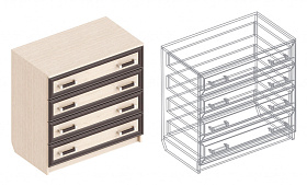 Комод «Наоми» с 4 ящиками в Великом Новгороде - картинка