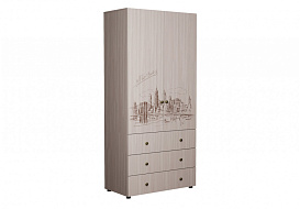 Шкаф 2-х створчатый комбинированный ШК-007 "Мийа-3А" с ф/п в Великом Новгороде - картинка