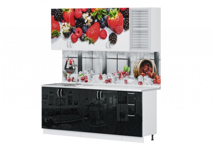 Кухня "КОНТЕМП ПРИНТ Ягоды " 2,0м в Великом Новгороде - фото Кухня "КОНТЕМП ПРИНТ Ягоды " 2,0м в Великом Новгороде - картинка