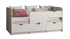 Детская кровать Юниор-9 1,8 МДФ,(правый) в Великом Новгороде - картинка