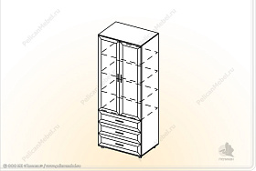 Шкаф распашной с ящиками "Классика" ШЯ в Великом Новгороде - картинка