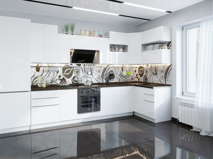 Кухня Фьюжн-02 в Великом Новгороде - фото Кухня Фьюжн-02 в Великом Новгороде - картинка