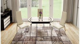 Стол обеденный раздвижной со стеклом "Рио" в Великом Новгороде - фото Стол обеденный раздвижной со стеклом "Рио" в Великом Новгороде - картинка