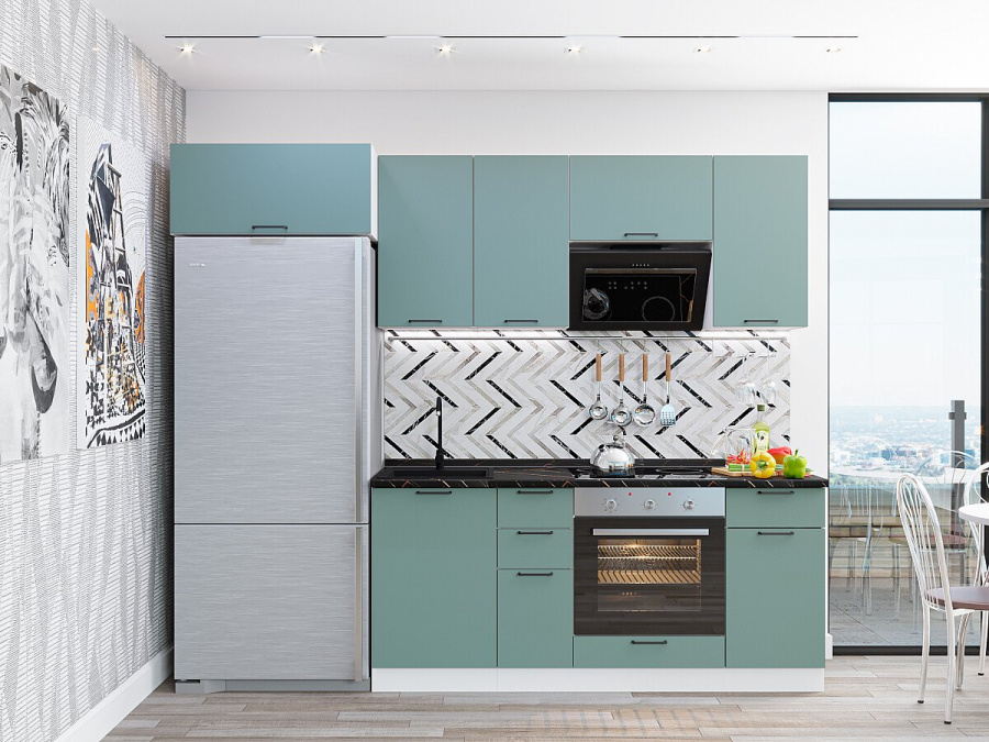 Кухня Флэт-01 в Великом Новгороде - фото Кухня Флэт-01 в Великом Новгороде - картинка