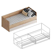 Кровать с двумя ящиками МС «Сицилия» в Великом Новгороде - фото Кровать с двумя ящиками МС «Сицилия» в Великом Новгороде - картинка