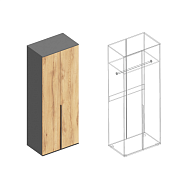 Шкаф 2-ств для одежды МС "Стил" в Великом Новгороде - картинка