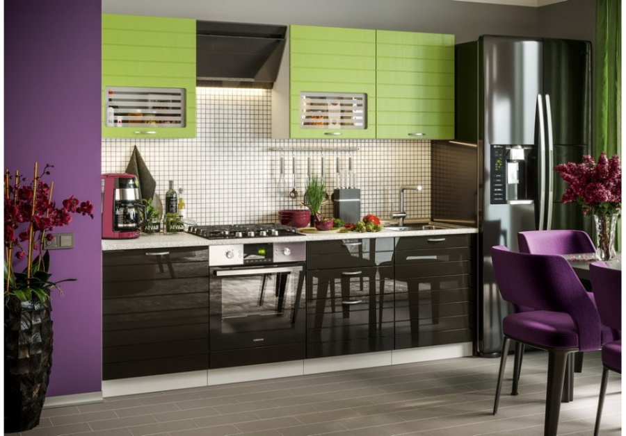 Кухня "Виола Нео" 2,4м (тигра узкая) в Великом Новгороде - фото Кухня "Виола Нео" 2,4м (тигра узкая) в Великом Новгороде - картинка