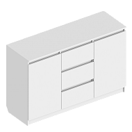 Комод «Бьянко» 2-ств с 3 ящиками в Великом Новгороде - фото Комод «Бьянко» 2-ств с 3 ящиками в Великом Новгороде - картинка