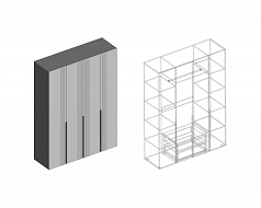 Шкаф Вита 4-ств для одежды в Великом Новгороде - картинка