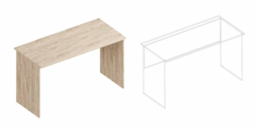 Стол письменный "Симпл" в Великом Новгороде - фото Стол письменный "Симпл" в Великом Новгороде - картинка