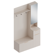 Прихожая с зеркалом (правое исполнение) МС "Тефия" в Великом Новгороде - фото Прихожая с зеркалом (правое исполнение) МС "Тефия" в Великом Новгороде - картинка