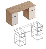 Стол письменный 2-х тумбовый МС «Сицилия» в Великом Новгороде - фото Стол письменный 2-х тумбовый МС «Сицилия» в Великом Новгороде - картинка