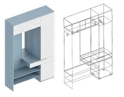 Прихожая с пеналом и антресолью ПРАВАЯ МС «Бриз» в Великом Новгороде - фото Прихожая с пеналом и антресолью ПРАВАЯ МС «Бриз» в Великом Новгороде - картинка