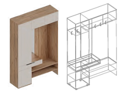 Прихожая с пеналом и антресолью ЛЕВАЯ МС «Сицилия» в Великом Новгороде - фото Прихожая с пеналом и антресолью ЛЕВАЯ МС «Сицилия» в Великом Новгороде - картинка